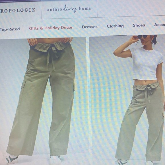 Anthropologie Wide Leg Cargo Pants - Picture 2 of 5